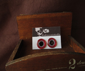 Custom Blythe Eye-chip Shine Silver and Metal Blood Red EC-24A